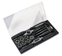 17pc Metric Tap & Die Set - M3 to M12 - Manual Bar & Socket Threading Tool