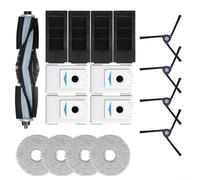 17 Piece Replacement Set for Ecovacs For Deebot X2 For Omni X2 Pro DEX86 X2 Main Brush, Side Brushes, Filters, Mop Pads