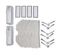 17-Piece Robot Vacuum Accessory Kit For Narwal For Freo X Ultra/X Plus/K1, Includes 4 HEPA Filters, 5 Microfiber Mop Pads, 2 Dust Bags & 6 Side Brushes