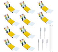 17 Piece Set Litmus Paper Test Strips Ph, Litmus Paper, Uti Test Strips For Infection, Urinalysis Sticks, For Water Wine Saliva Urine Soil, 6 Ph Strips 3 Test Pipette Droppers And 1 Glass Rod