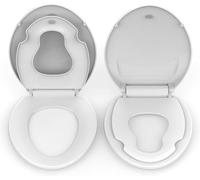 17" Round Toilet Seat, with Toddler Seat, Toilet Lid Slow Close Quiet, Easy Install and Clean, PP Material Safe and No Loosen, Perfect for Both Adults and Children