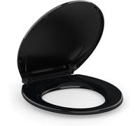 17" Round Toilet Seat, with Toddler Seat, Toilet Lid Slow Close Quiet, Easy Install and Clean, PP Material Safe and No Loosen, Perfect for Both Adults and Children