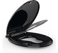 17" Round Toilet Seat, with Toddler Seat, Toilet Lid Slow Close Quiet, Easy Install and Clean, PP Material Safe and No Loosen, Perfect for Both Adults and Children
