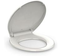 17" Round Toilet Seat, with Toddler Seat, Toilet Lid Slow Close Quiet, Easy Install and Clean, PP Material Safe and No Loosen, Perfect for Both Adults and Children