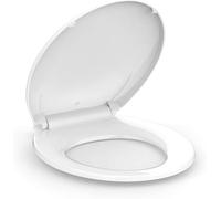 17" Round Toilet Seat, with Toddler Seat, Toilet Lid Slow Close Quiet, Easy Install and Clean, PP Material Safe and No Loosen, Perfect for Both Adults and Children