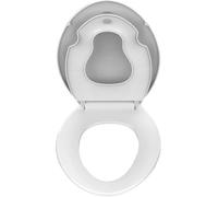 17" Round Toilet Seat, with Toddler Seat, Toilet Lid Slow Close Quiet, Easy Install and Clean, PP Material Safe and No Loosen, Perfect for Both Adults and Children