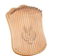 17 String Harp, Portable Solid Beech Harp Instrument With Tuning Picks For Beginners, Children And Adults (Color : Wood color)