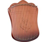 17 String Harp, Portable Solid Beech Harp Instrument With Tuning Picks For Beginners, Children And Adults (Color : Brown)