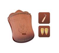 17 String Lyre Harp Portable Solid Beech Wood Harp String Musical Instrument With Tuning Wrench Picks For Beginners Kids Adults Lyre Harp(Color:Gradient coffee)