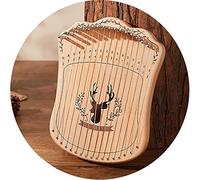 17 Strings Lyre Harp， Easy to Learn Harp Instruments with Bag， Spare String， Picks， Tuning Wrench， String Instrument for Adults， Kids and Beginners，Nature-Box type