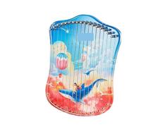 17 Strings Lyre Harp Transparent Cat Whale Deer Pattern Lyre Piano Harp Musical Instrument With Tuning Lever For Music Lover for Adult(Whale)