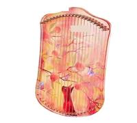 17 Strings Lyre Harp Transparent Cat Whale Deer Pattern Lyre Piano Harp Musical Instrument With Tuning Lever For Music Lover Lyre Harp(Color:Cat)