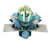 17 Today Happy 17th Birthday Pop-Up Greeting Card Love Kate's Pop Up Cards Him Design POP237MC17