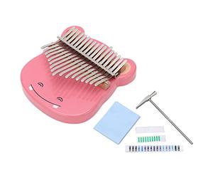17 Tone Kalimba Thumb Piano, Portable Maple Finger Piano, Mini Musical Instrument with Tuning Hammer, 17 Key Kalimba for Beginners Professionals, Includes Storage Bag Stickers Wipe