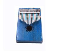 17-tone Mahogany Beginner Finger Piano Instrument With Sound Holes In Three Colors Kalimba Thumb Piano(Blue)