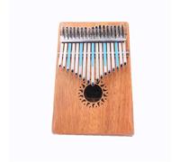17-tone Mahogany Beginner Finger Piano Instrument With Sound Holes In Three Colors Kalimba Thumb Piano(Brown)
