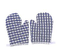 (17 x 12 cm - Blue) 2 Pack Kids Heat Resistant Microwave Oven Mitts