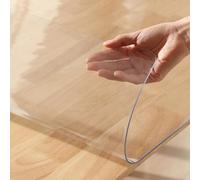 17 X 54 Inch Clear Table Cover Protector 1.5mm Thick Table Protector for Dining Room Waterproof Plastic PVC Vinyl Tablecloth Cover Tabletop Protective Pad for Furnture Wooden Coffee Glass Side Surface