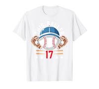 17 Year Old Baseball 17th Birthday This Baller is Now 17 Value Graphic T-Shirt, Men, White, M