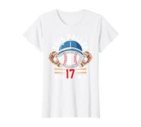17 Year Old Baseball 17th Birthday This Baller is Now 17 Value Graphic T-Shirt, Women, White, L
