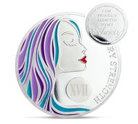 17 Year Sobriety Coin - Courageous Lady AA Recovery Gifts - 17 Years Sober Coins Token - 1-20 Prime Anniversary AA Chips and Medallions for Women - Addiction Na Ha Sobriety Chip Gifts