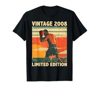 17 Years Old Gift Vintage 2008 Boxing Lover 17th Birthday T-Shirt