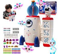 170/230Pcs DIY Balloon Space Rocket Kit, Make Your Own Magic Balloon Nano Tape Bubble DIY Craft Kits, With Sticky Bouncy Bubble & Stickers Accessories, Toy Gift(400pcs)