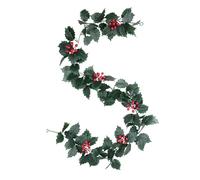 170 cm/5.58 ft Christmas Berry Garland, Artificial Christmas Tree Garlands, Realistic Pine Cones with Red Berries, Home Door Decoration Table for Indoor (A)