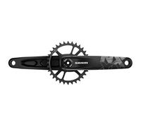 (170 MM, Black) SRAM Crank NX Eagle Fat 4" Dub 12S W 30T X-Sync 2 Steel Chainring