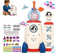 170 Pcs Diy Balloon Space Rocket Kit,diy Magic Balloon Craft Kit,Make Your Own Magic BalloonNano Tape Bubble,Sticker Decorated BalloonsToy for Kids,with Sticky Bouncy Bubble & Stickers-1set
