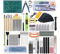 170 Pcs Professional Gundam Model Tool Kit,Hobby Craft Tools for Plastic Models & Miniatures,Model Building Set with Precision Tools,Cutting,Grinding & Polishing Accessories