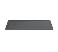 Balterley 1700 x 700 mm Rectangular Shower Tray, Slimline Shower Trays, Durable Stone Resin Base Trays for Bathroom Enclosure Cubicle, Lightweight Rectangular Tray for Wetroom Showers (Slate Grey)