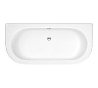 1700 x 750 Curved Back To Wall Bath & Panel