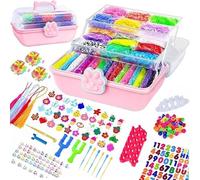 17000+ Loom Band Kit - 32 Vibrant Colors Loom Bands, Bracelet Making Set with Charms, Tools & 3-Layer Storage Box - DIY Arts & Crafts Gift for Girls & Boys
