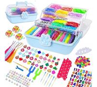 17000+ Loom Band Kit - 32 Vibrant Colors Loom Bands, Bracelet Making Set with Charms, Tools & 3-Layer Storage Box - DIY Arts & Crafts Gift for Girls & Boys