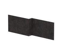 L Shape Square Front Bath Panel Textured Matt Metallic Slate 1700mm Balterley Grey One Size
