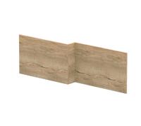L Shape Square Front Bath Panel Woodgrain Autumn Oak 1700mmTextured Balterley Brown One Size