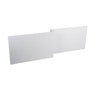 (1700mm L Shape Front Panel) Aquariss Gloss White Wood MDF Shower Bath Panel