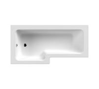 1700mm L-Shape Shower Bath - Left Hand