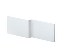 Balterley Front Bath Panel L Shape 1700mm, MDF Bath Panels, Satin Finish Bathroom Front Panels for Bathtub, Water Resistant Side Panel for L-Shaped Bathroom Baths and Soaking Tubs (White)