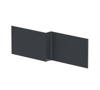 1700mm Square MDF Reversible Shower Bath Front Panel - Soft Black