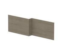 1700mm Square MFC Reversible Shower Bath Front Panel - Woodgrain Solace Oak