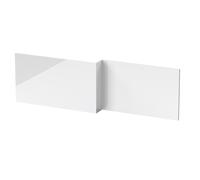 Balterley Front Bath Panel L Shape 1700mm, MDF Bath Panels White, Bathroom Front Panels for Bathtub, Waterproof Side Panel for L-Shaped Bathroom Baths and Soaking Tubs (White)