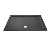 Balterley 1700 x 700 mm Rectangular Shower Tray, Slimline Shower Trays, Durable Stone Resin Base Trays for Bathroom Enclosure Cubicle, Lightweight Rectangular Tray for Wetroom Showers (Slate Grey)