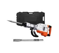 1700W Demolition Jack Hammer 60J Electric Jackhammer Concrete Breaker with 2 Chisel Bits for Trenching and Breaking Holes Max Drilling Capacity