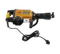 1700W Electric Heavy Duty Jack Hammer, 220V Demolition Breaker with 3 Chisels, Alloy Steel Construction, Black Orange for Gardening Concrete Soil Breaking
