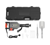 1700W Electric Jack Hammer, 60J Demolition Breaker Concrete Breaker Tool, with 1900BPM, Tree Digging Saw with Pickaxe and Shovel, 360° Rotating Handle, Wheeled Case, for Construction Gardening