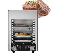 1700W Smokeless Steak Grill Broiler - 10-Layer Electric Oven with Timer & 800°C Temperature Control for Fast Cooking of Steak, Seafood & Pizza