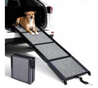 170cm Foldable Dog Ramps for Cars: Non-Slip Pet Steps for Medium & Large Dogs Up to 7kg, Lightweight Portable Pet Stairs for Car SUV Truck Bed Sofa, Indoor and Outdoor Use