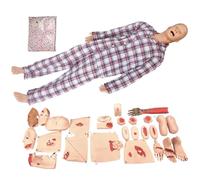 170cm Trauma Patient Care Manikin Model, PVC Nursing Training Manikin Simulator with Wound Modules, Burn Human Model for Students Education Teaching Medical Training